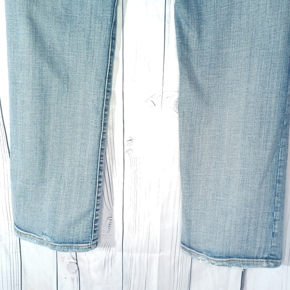 Vigoss Lightly Distressed Boot Cut Blue Denim Jeans - Picture 12 of 16